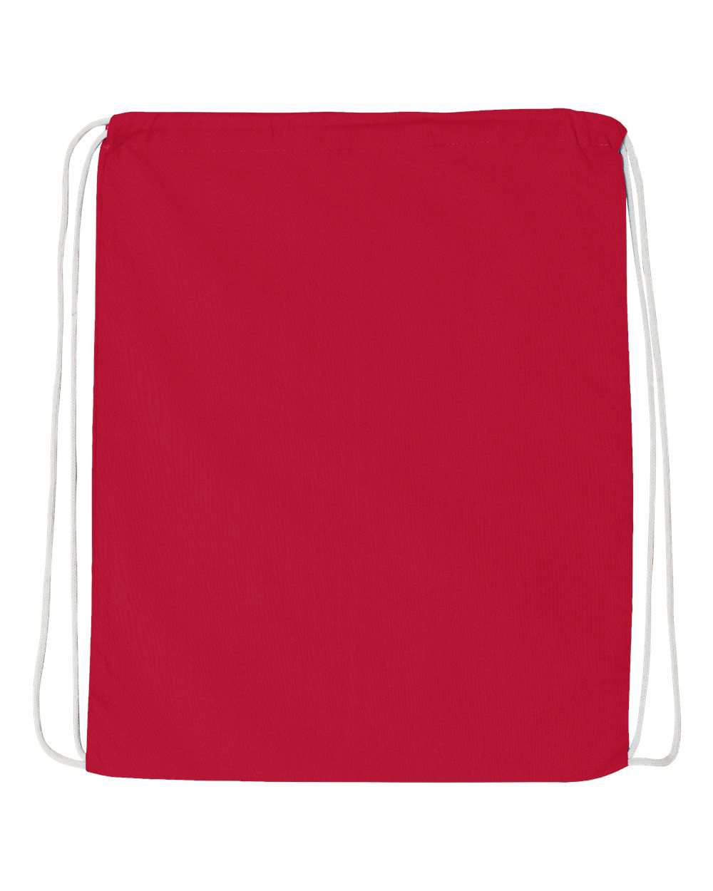 Q-Tees Q4500 Economical Cotton Drawstring Bag - Red