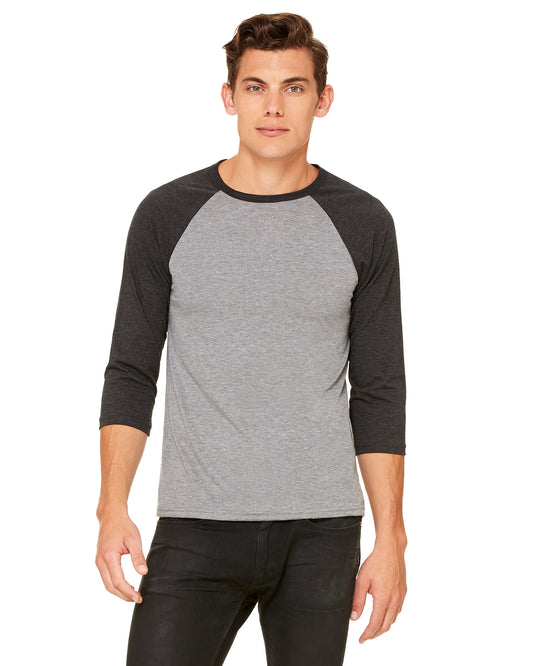 Bella+Canvas - Unisex 3/4 Sleeve Baseball Tee
