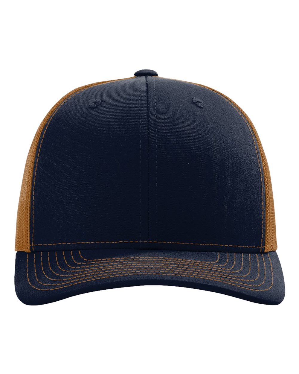 Richardson 112 Snapback Trucker Cap - Navy/Caramel