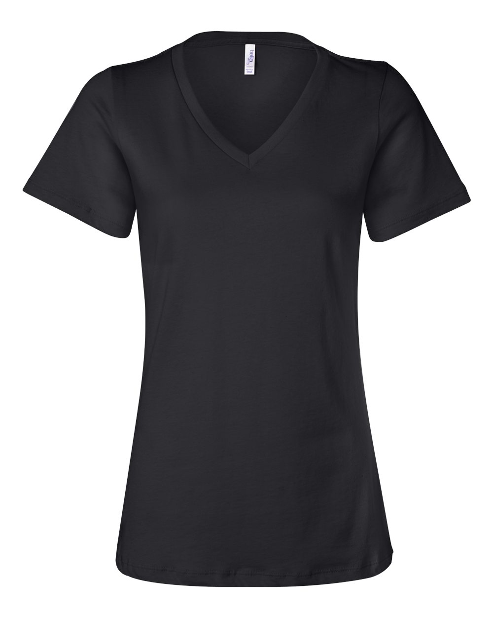 Bella+Canvas 6405 Ladies Relaxed V-Neck Tee - Black