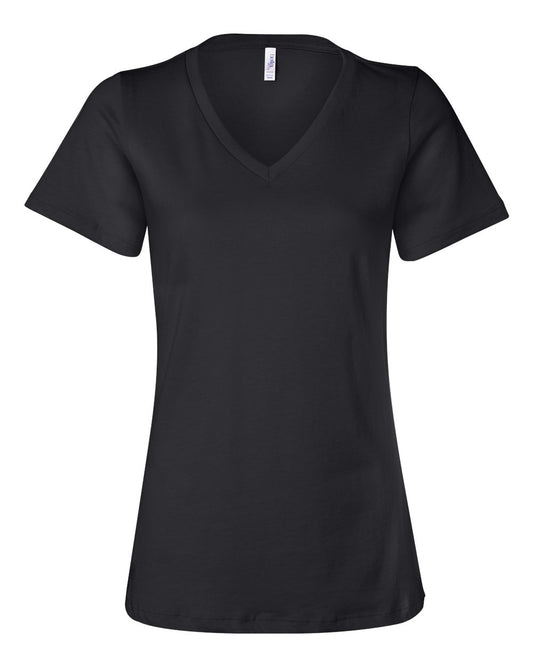 Bella+Canvas 6405 Ladies Relaxed V-Neck Tee - Black