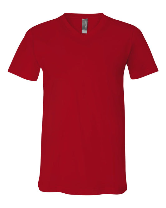 Bella+Canvas 3005 Unisex Jersey V-Neck Tee - Red
