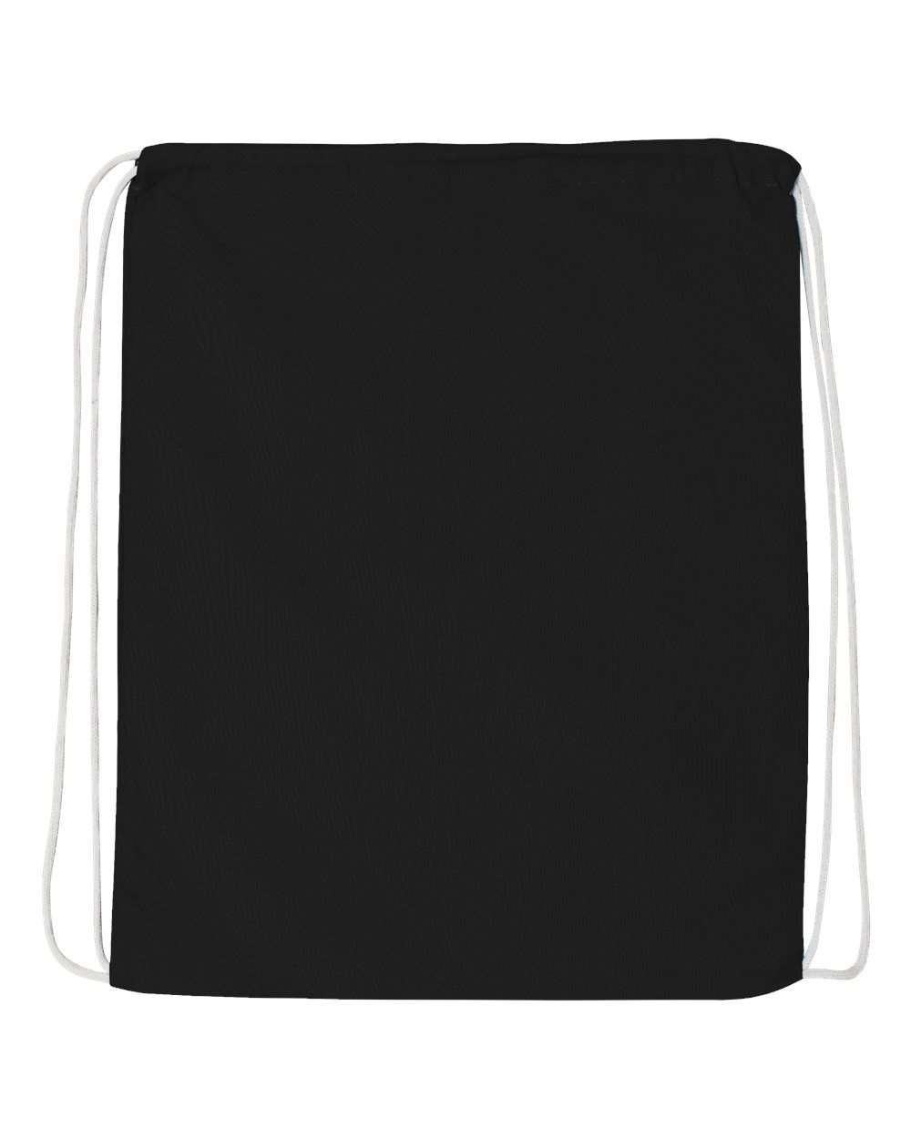Q-Tees Q4500 Economical Cotton Drawstring Bag - Black