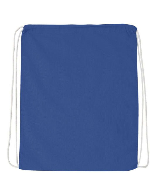 Q-Tees Q4500 Economical Cotton Drawstring Bag - Royal