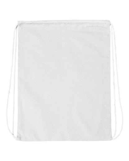 Q-Tees Q4500 Economical Cotton Drawstring Bag - White