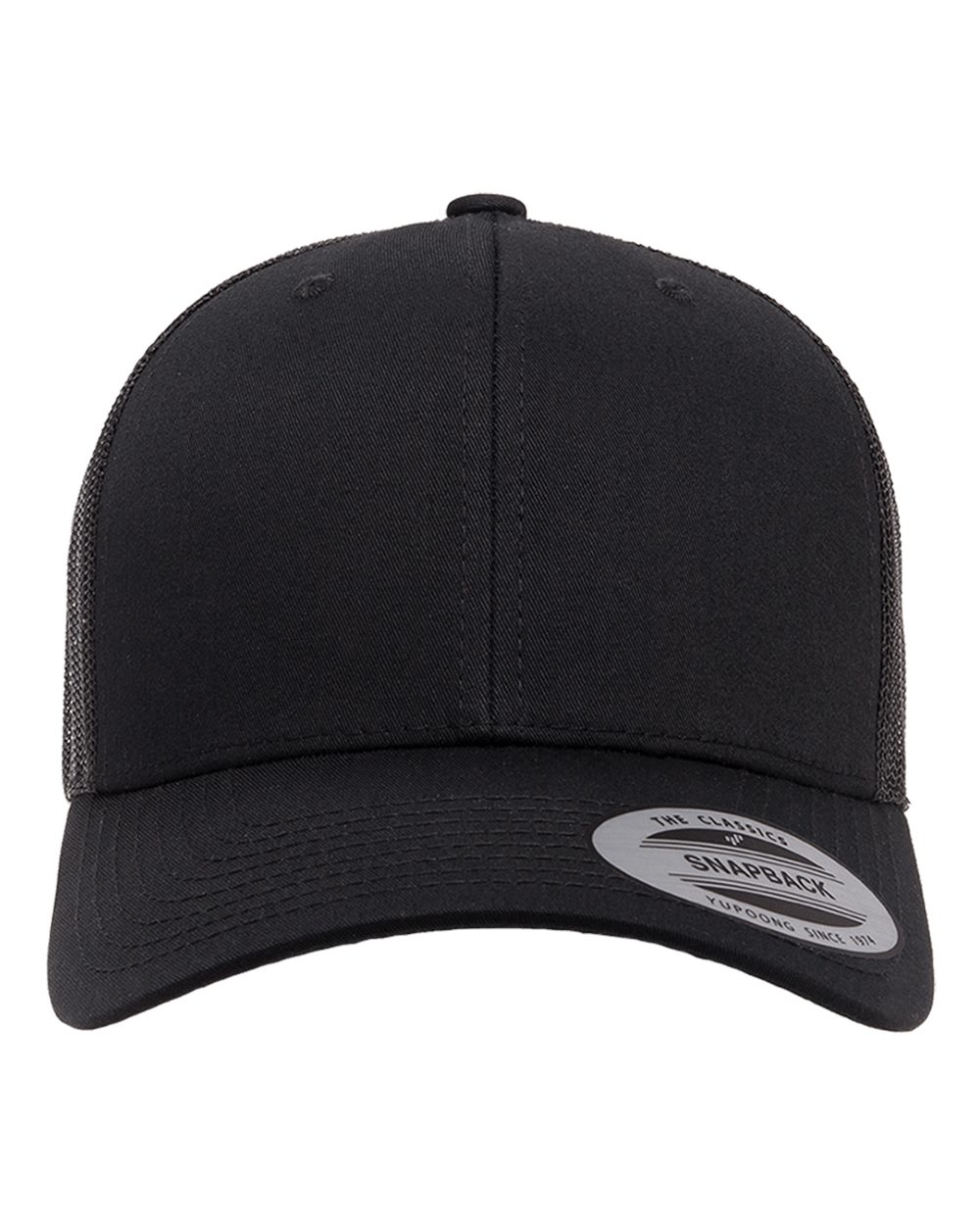 Yupoong 6606 Retro Trucker Cap - Black