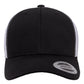 Yupoong 6606 Retro Trucker Cap - Black/White