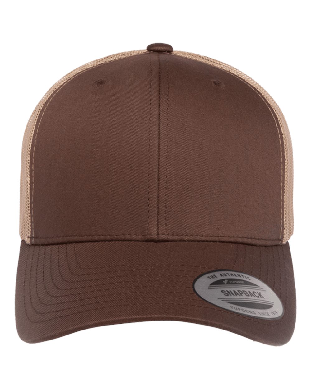 Yupoong 6606 Retro Trucker Cap - Brown/Khaki