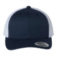 Yupoong 6606 Retro Trucker Cap - Navy/White