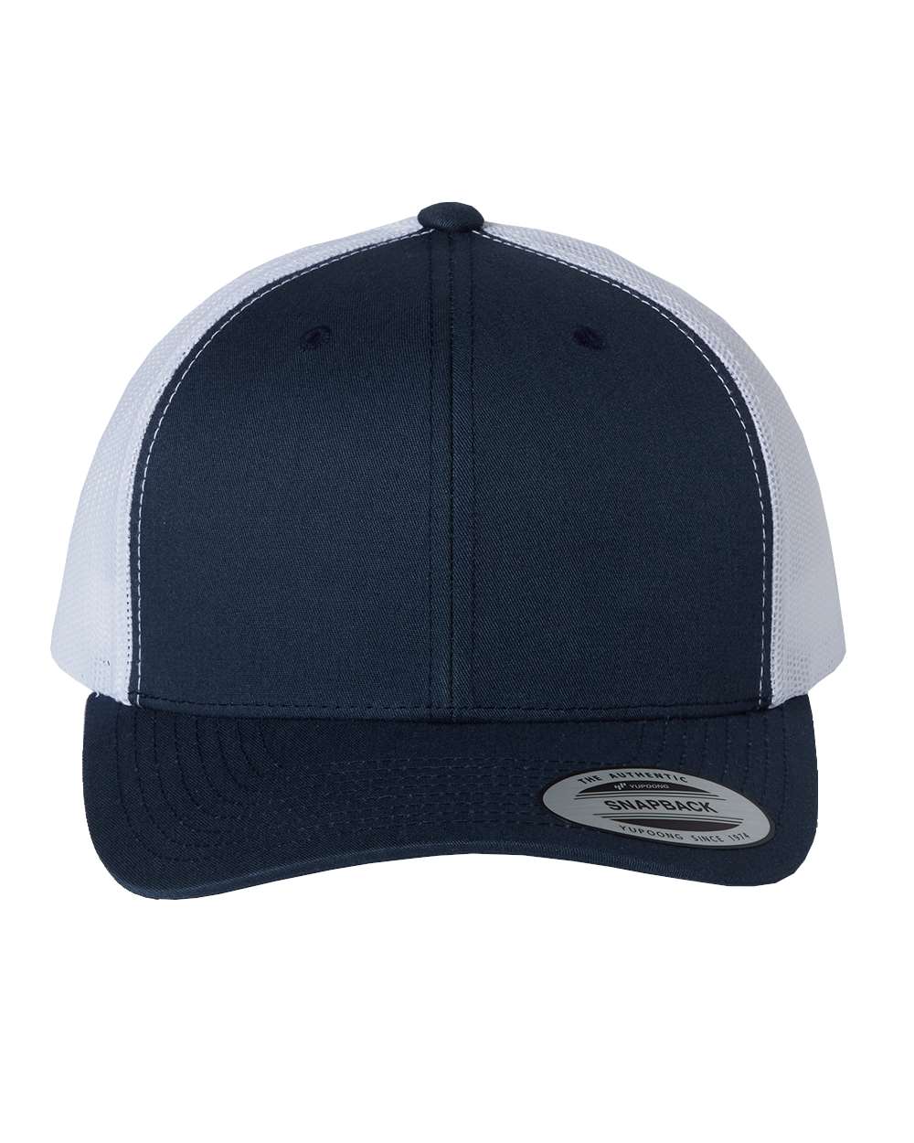 Yupoong 6606 Retro Trucker Cap - Navy/White