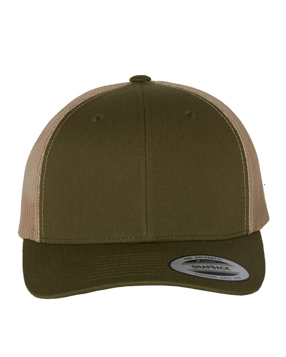 Yupoong 6606 Retro Trucker Cap - Moss/Khaki