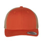 Yupoong 6606 Retro Trucker Cap - Rustic Orange/Khaki