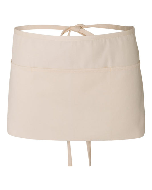 Q-Tees Q2115 Waist Apron with Pockets - Natural