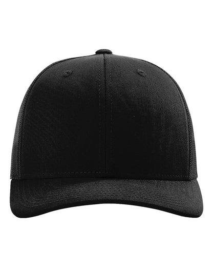 Richardson 112 Snapback Trucker Cap - Black