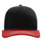 Richardson 112 Snapback Trucker Cap - Black/White/Red