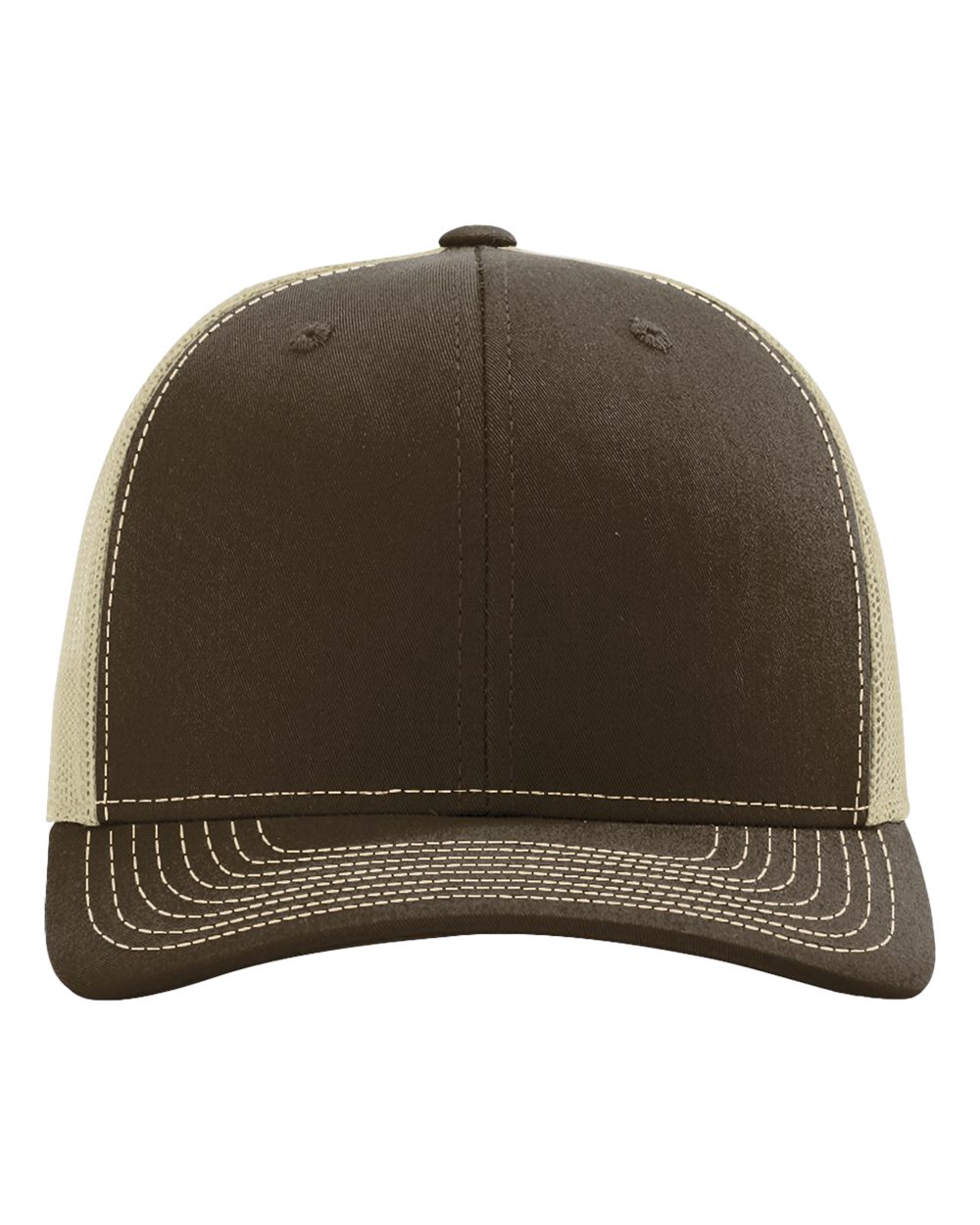 Richardson 112 Snapback Trucker Cap - Brown/Khaki
