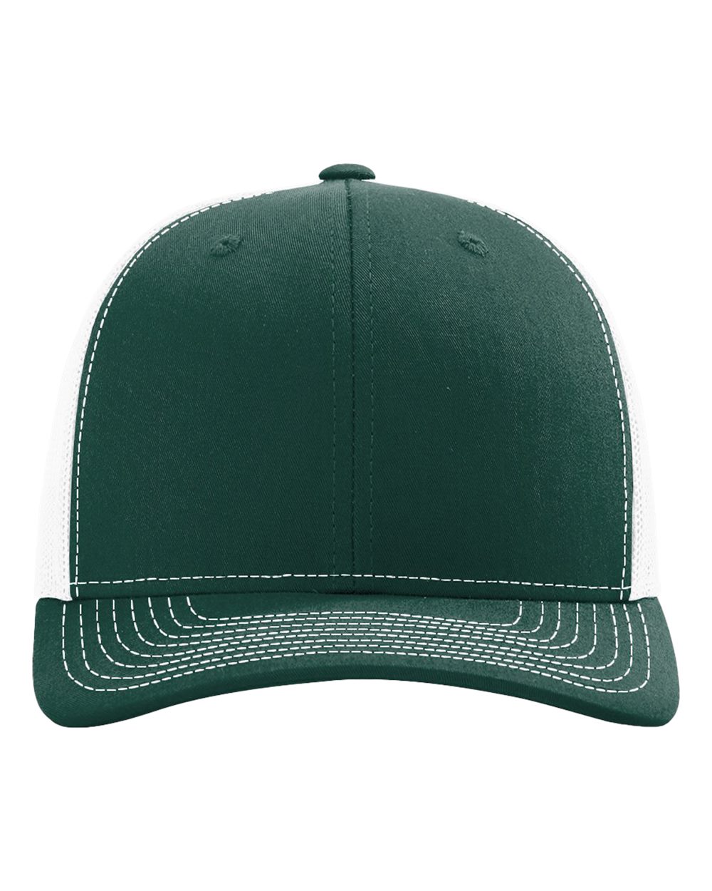 Richardson 112 Snapback Trucker Cap - Dark Green/White