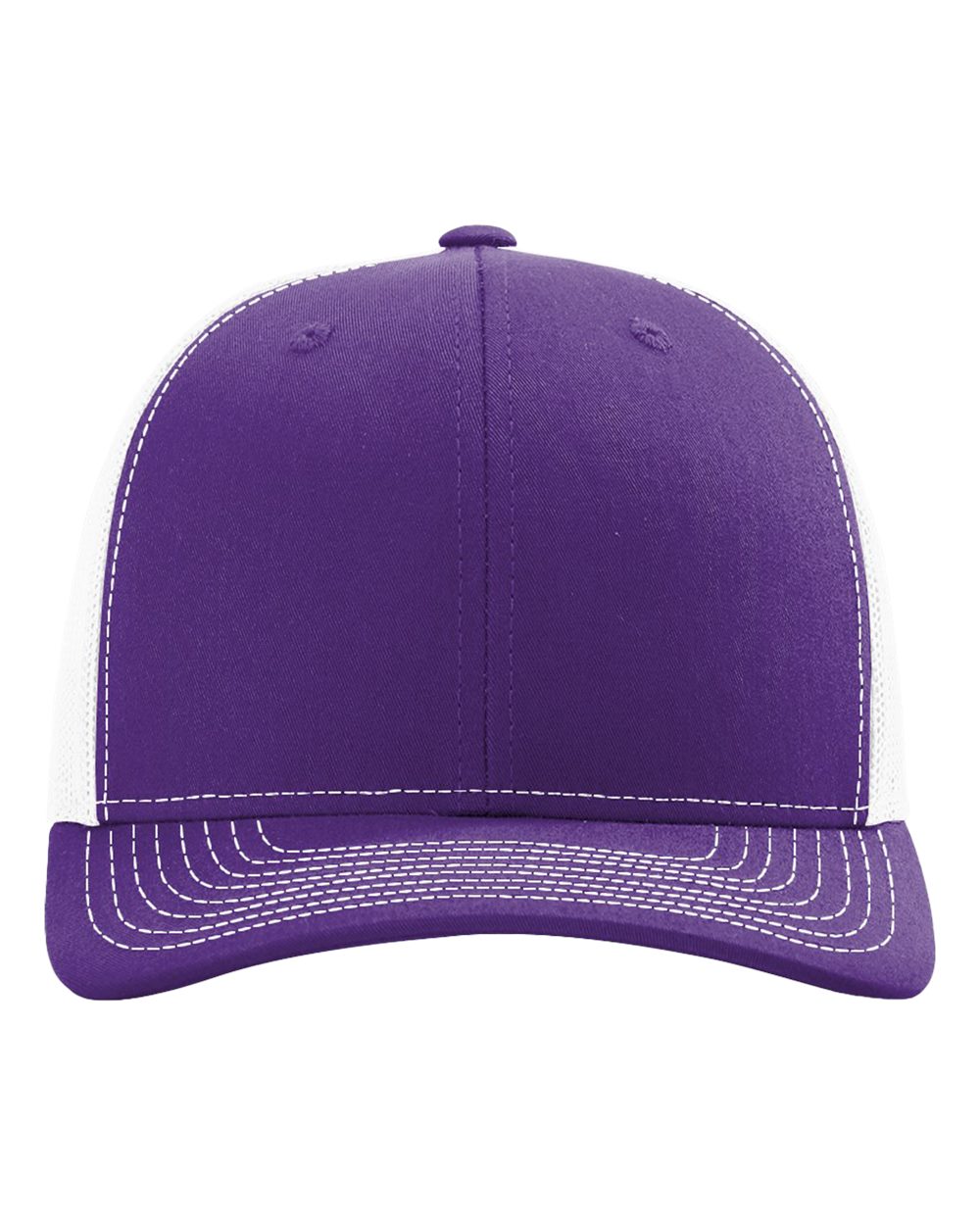 Richardson 112 Snapback Trucker Cap - Purple/White