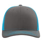 Richardson 112 Snapback Trucker Cap - Charcoal/Neon Blue