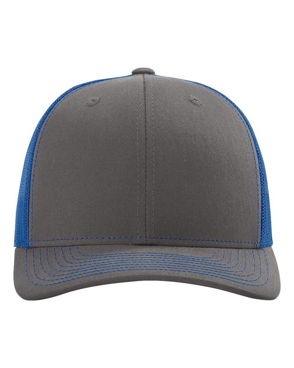 Richardson 112 Snapback Trucker Cap - Charcoal/Royal
