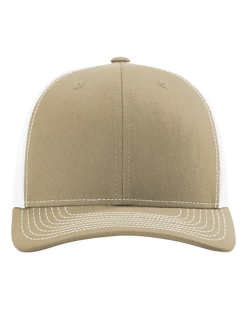 Richardson 112 Snapback Trucker Cap - Khaki/White