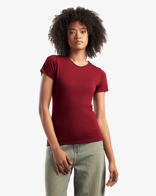 Jerico Style 56 Bamboo Ladies Crewneck T - Bordeaux