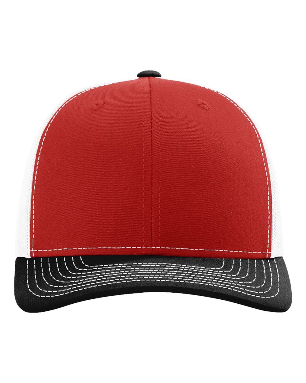 Richardson 112 Snapback Trucker Cap - Red/White/Black