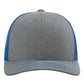 Richardson 112 Snapback Trucker Cap - Heather Grey/Royal