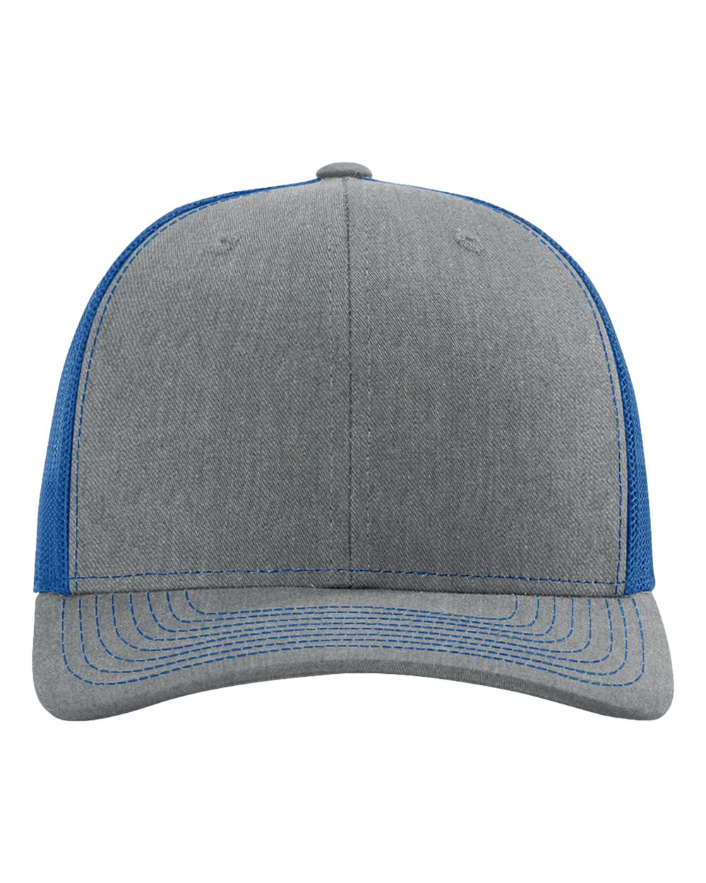 Richardson 112 Snapback Trucker Cap - Heather Grey/Royal