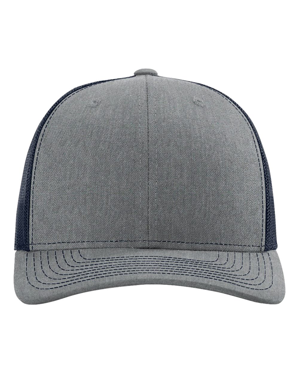 Richardson 112 Snapback Trucker Cap - Heather Grey/Navy