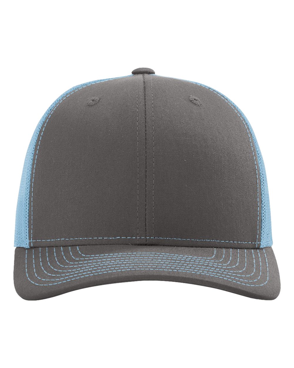 Richardson 112 Snapback Trucker Cap - Charcoal/Columbia Blue