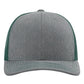 Richardson 112 Snapback Trucker Cap - Heather Grey/Dark Green