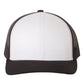 Yupoong 6606 Retro Trucker Cap - Black/White/Black