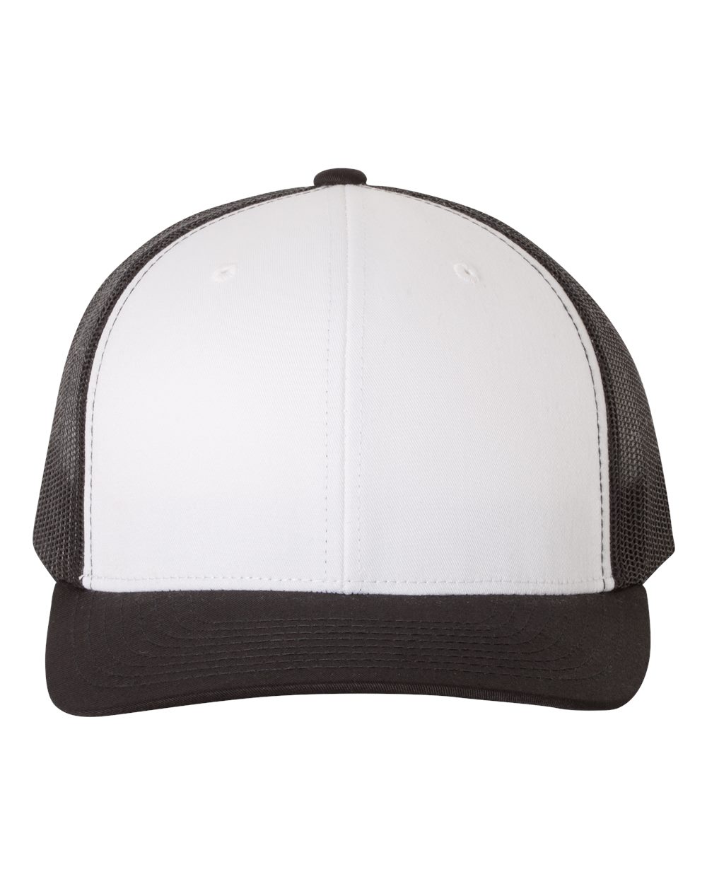 Yupoong 6606 Retro Trucker Cap - Black/White/Black