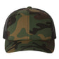 Yupoong 6606 Retro Trucker Cap - Green Camo/Black