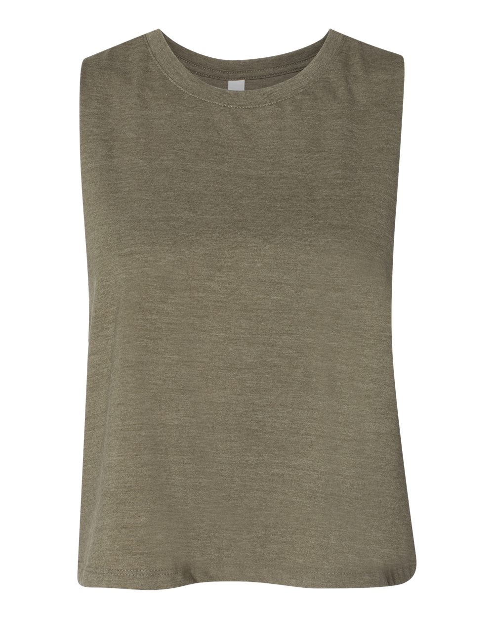 Bella+Canvas 6682 Ladies Cropped Racerback Tank - Heather Olive