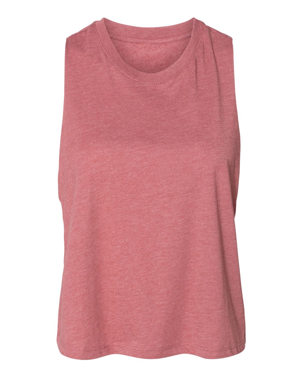 Bella+Canvas 6682 Ladies Cropped Racerback Tank - Heather Mauve