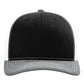 Richardson 112 Snapback Trucker Cap - Black/White/Heather Grey