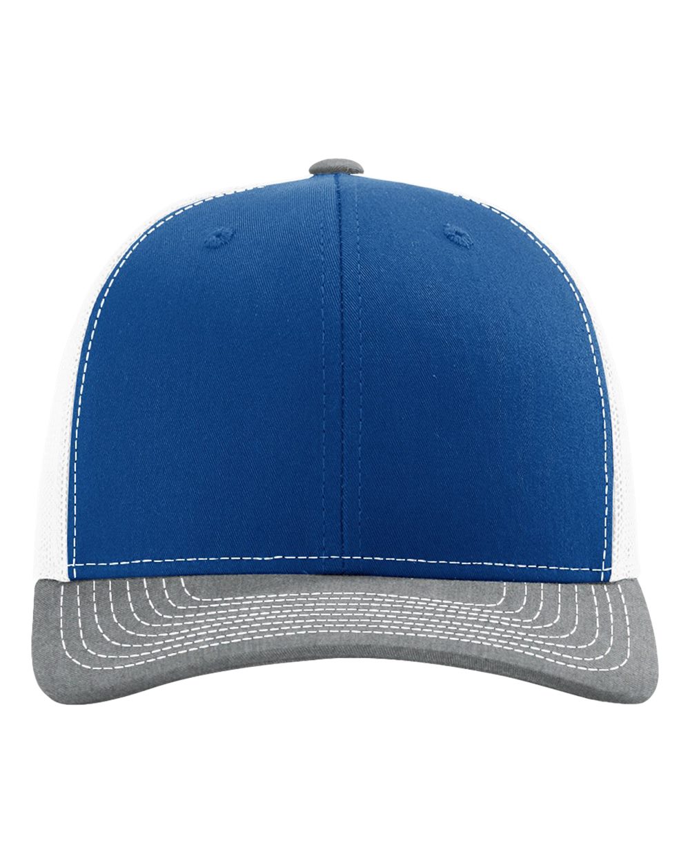 Richardson 112 Snapback Trucker Cap - Royal/White/Heather Grey