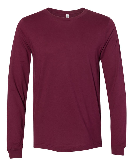 Bella+Canvas 3501 Unisex Jersey Long Sleeve Tee - Maroon