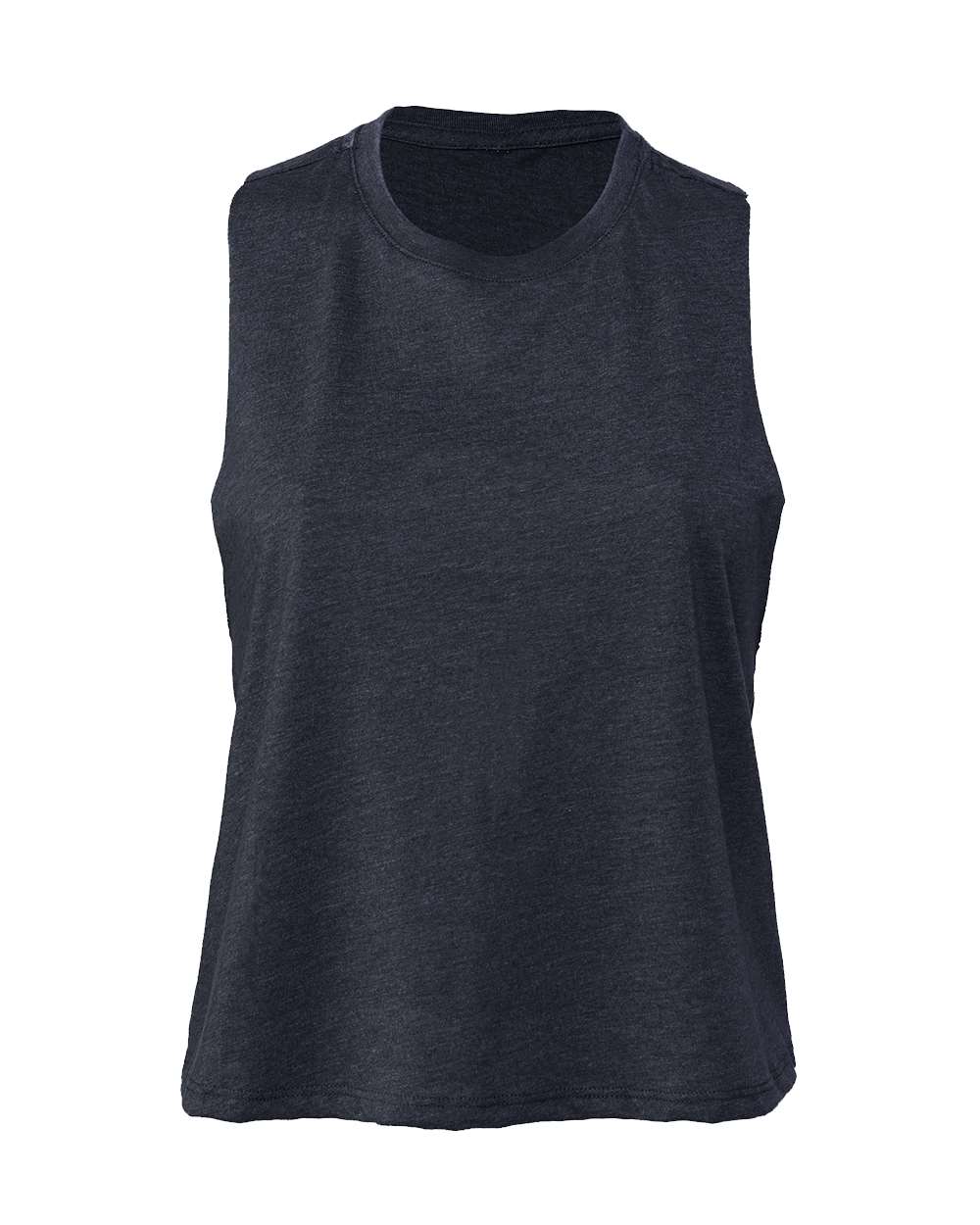 Bella+Canvas 6682 Ladies Cropped Racerback Tank - Heather Navy