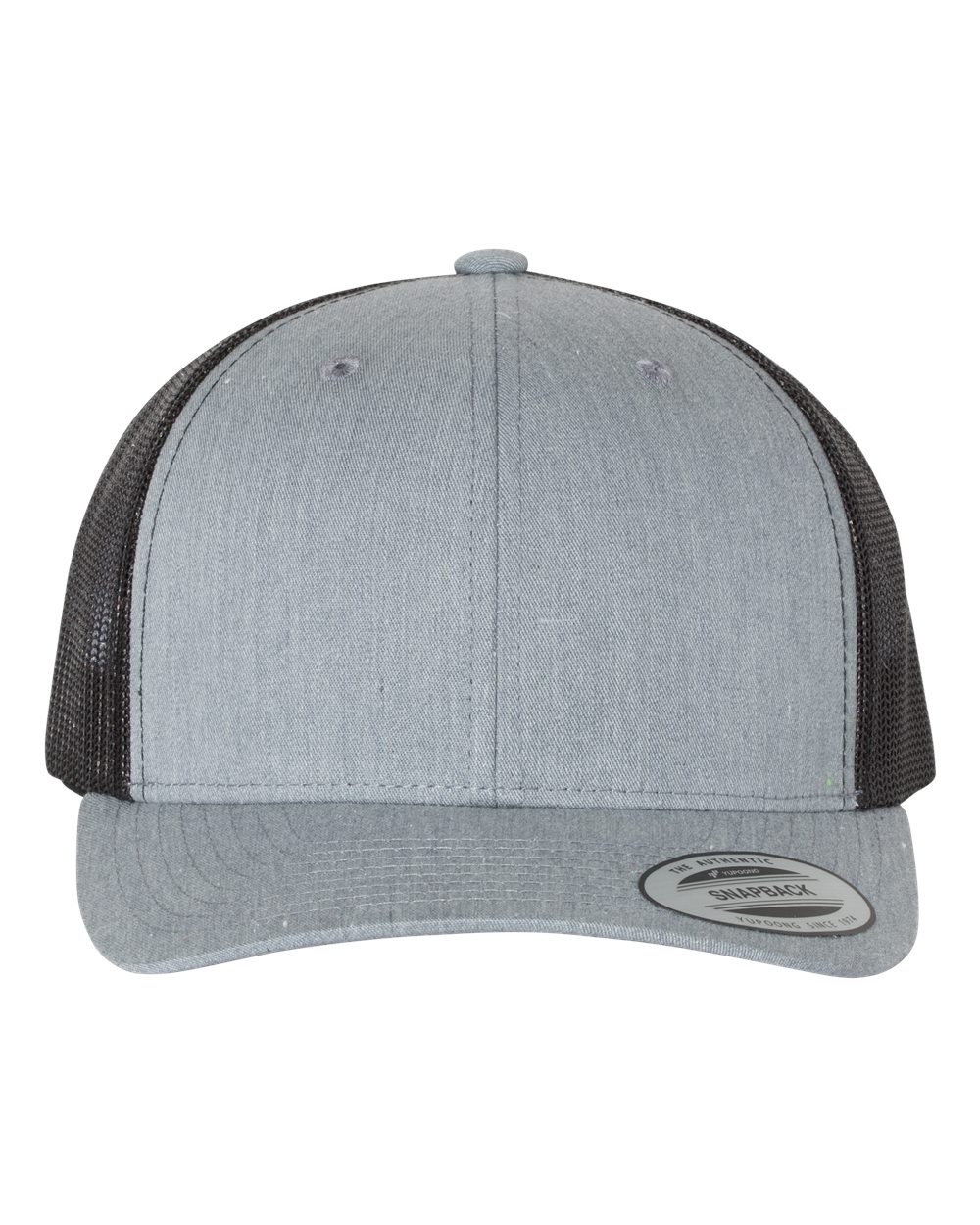 Yupoong 6606 Retro Trucker Cap - Heather/Black