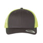 Yupoong 6606 Retro Trucker Cap - Charcoal/Neon Green