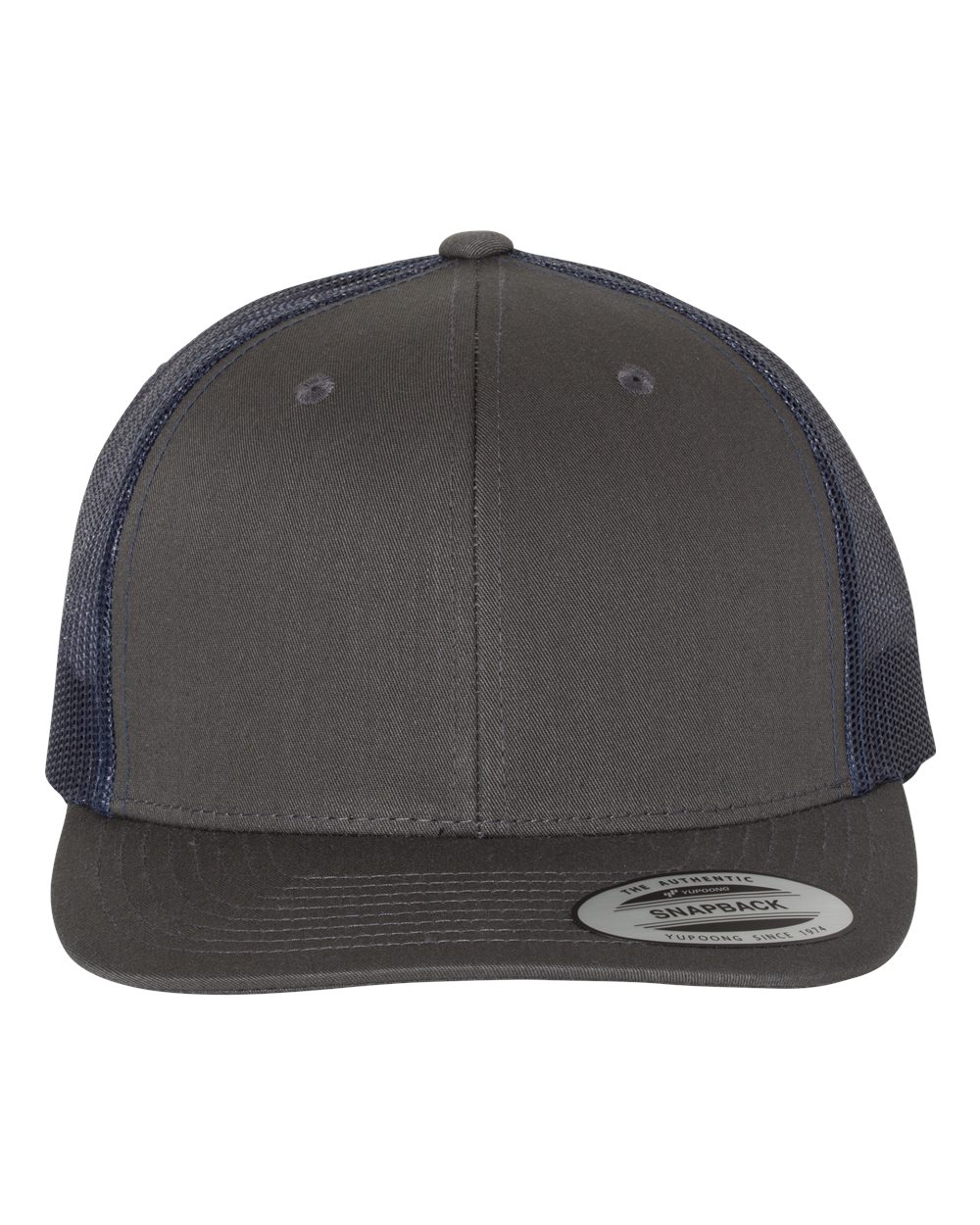 Yupoong 6606 Retro Trucker Cap - Charcoal/Navy