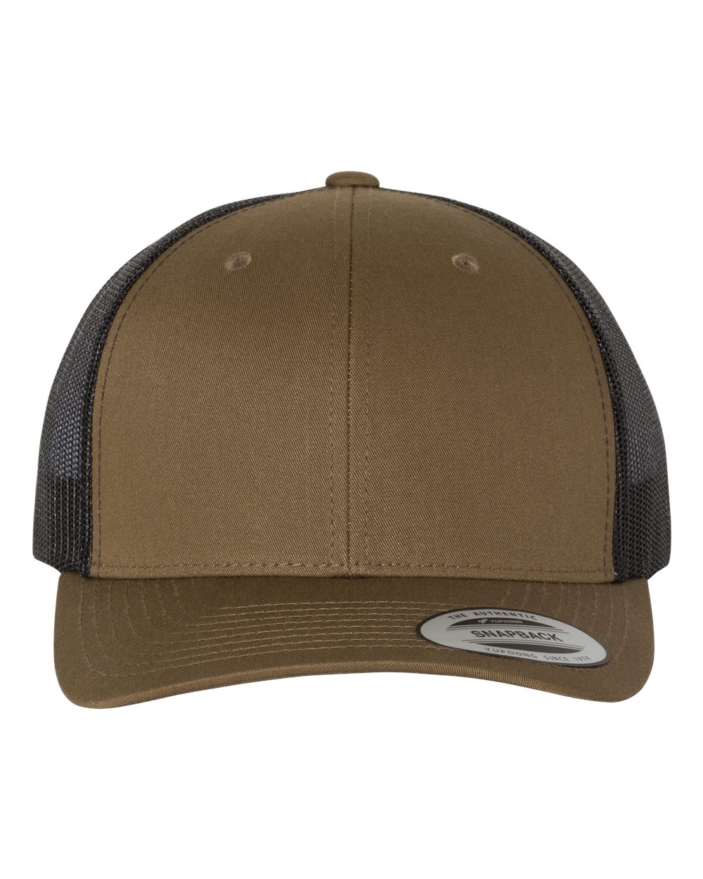 Yupoong 6606 Retro Trucker Cap - Coyote Brown/Black