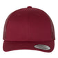Yupoong 6606 Retro Trucker Cap - Cranberry