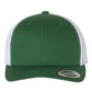 Yupoong 6606 Retro Trucker Cap - Evergreen/White