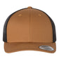 Yupoong 6606 Retro Trucker Cap - Caramel/Black