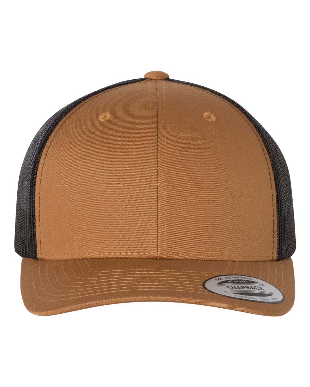 Yupoong 6606 Retro Trucker Cap - Caramel/Black