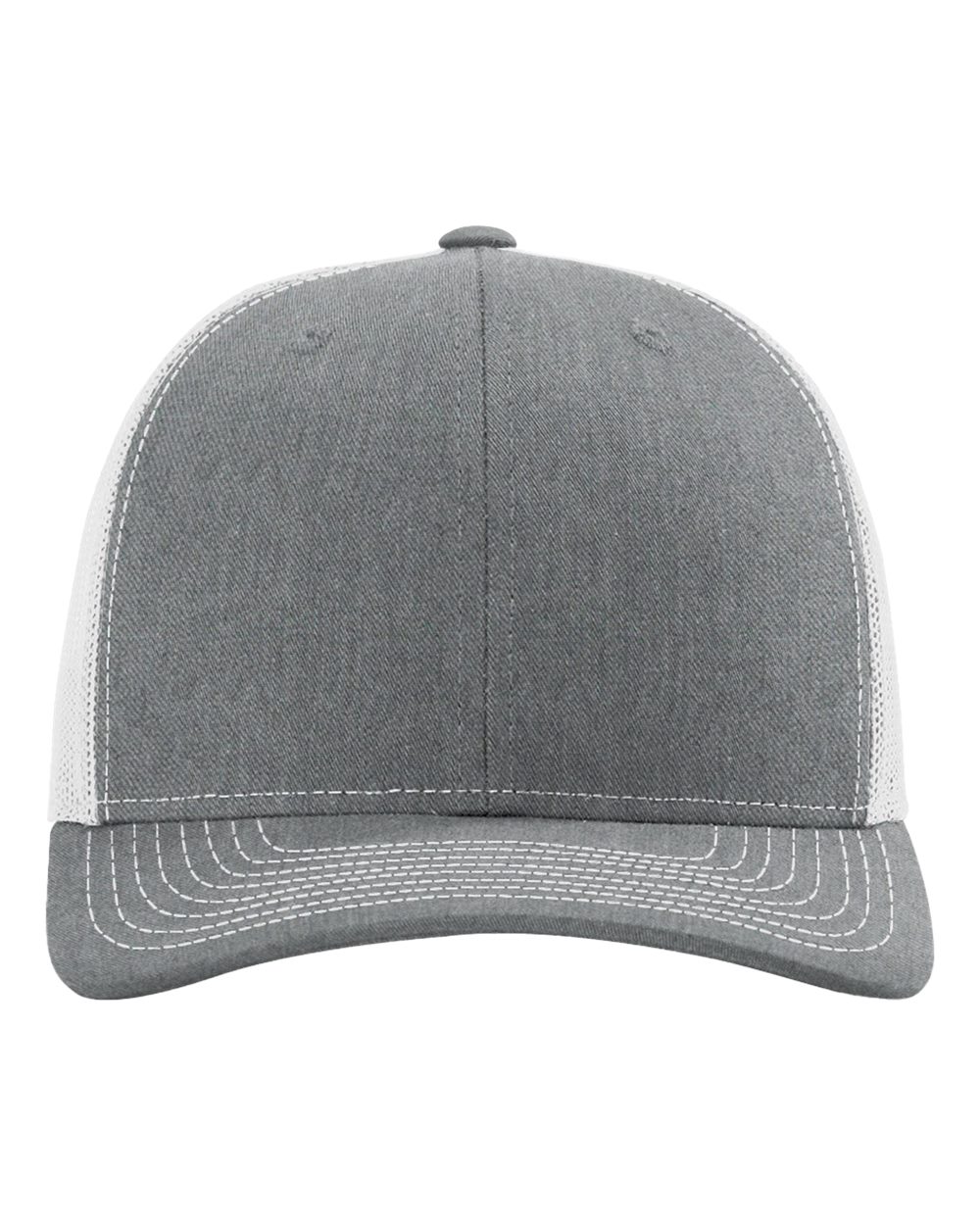 Richardson 112 Snapback Trucker Cap - Heather Grey/Light Grey